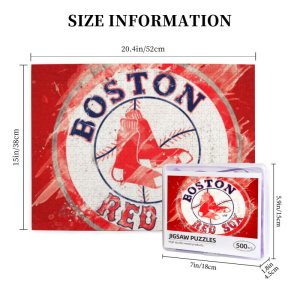 500-Piece Wooden Puzzle: Boston Red Sox Edition – Perfect for Fans10007