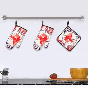 Boston Red Sox Kitchen Accessories: 3 Piece Handmade Set Unveiled10007