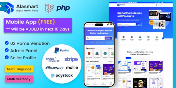 Alasmart v1.3 - Digital Product Download Marketplace Laravel Script
