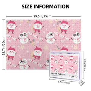 Custom puzzle plastic box wooden puzzle 300-1000 pieces (horizontal)