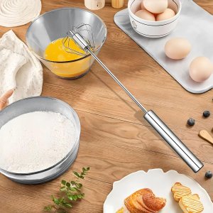 Semi-automatic egg beater whisk - Multi-Purpose Kitchen Tool for Egg Beating, Butter Mixing& Small Whisk Cooking，Hand mixer