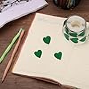 500pcs Light Green Heart Stickers 1 Inch Self-Adhesive Stickers Coding Label for DIY Crafts Homework, Office, Shop, Home, Classroom Marking : Office Products