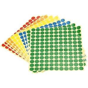 Color Sticker Round Label 13mm for Office Marker Color Pack of 1320 : Office Products