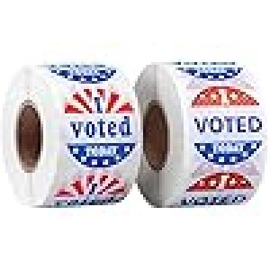 1000 Stickers I Voted Today Stickers, 1.5inch Round Self Adhesive Labels Stickers with Red, White, and Blue Circle, for Election Day (2 Rolls, 500 Stickers Per Roll) : Office Products