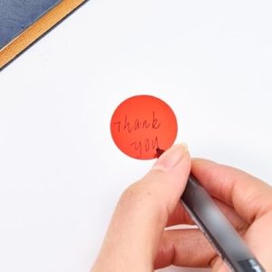 500PCS Circle Sticker Labels, Red Dot Stickers for Office, Classroom, Papers 1in : Office Products