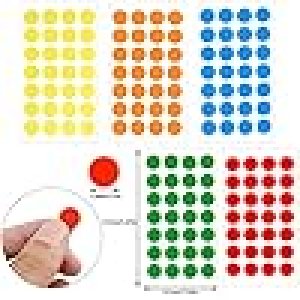 20mm Dot Stickers Sticky Dots Sticker Dots Coloured Sticky Dots Round Coding Sticker Calendar Stickers Labels Circle Stickers for Calendar Scrapbook Decorations 840 Pcs : Office Products