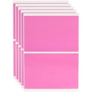 120 Sheet Pink Label Stickers 3 x 2 Inch Rectangle Self-Adhesive Stickers Coding Labels for Office Supplies, File Folder Tabs, Inventory Organize, File Classification : Office Products