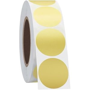 1000pcs Color Coding Dot Labels 1&quot; Round Stickers Adhesive Label for Sealing Envelope Seals (Gold Foil) : Office Products