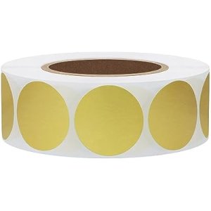 1000pcs Color Coding Dot Labels 1&quot; Round Stickers Adhesive Label for Sealing Envelope Seals (Gold Foil) : Office Products