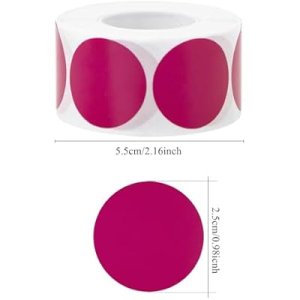 Round Circle Dot Sticker 1&quot; Coding Label Sticker for Office Classroom Family : Office Products
