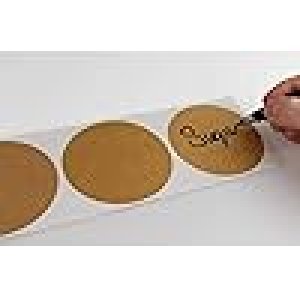 Round Kraft Stickers Dot Stickers Circle Stickers Kraft Coding Tag Labels Brown : Office Products
