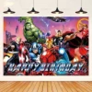 Disney Marvel Avengers Spiderman Iron Man Happy Birthday Party Photography Background Banner Halloween Celebration Decoration