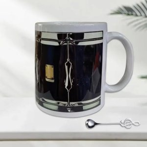 Black Vintage Drum Mugs Funny Creativity Drumming Coffee Cup Play Drum Mug Ceramic Mug For Drummer Or Drum Lover
