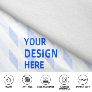 Customizable Adult Flannel Hooded Blanket Sweater – Perfect Gift for Everyone