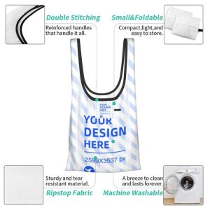 Folding eco-friendly shopping bag eBaydiy POD