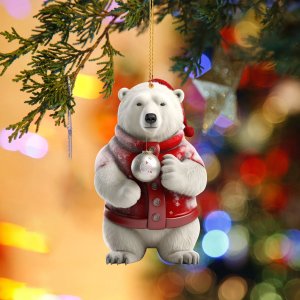 2024 New Year’S Eve Decorations Cute Polar Bear Christmas Scene Decoration Christmas Hanger House Christmas Scene Decoration