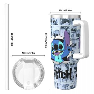 Custom Stitch Stainless Steel Tumbler Travel Mugs Cup 40oz Thermal Mug Insulated Cold and Hot Milk Tea Water Bottle