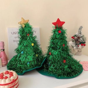 Christmas Headbands Xmas Tree Santa Hat Hair Band 2024 Christmas Decorations For Home Girls Women 2025 New Year Gifts Navidad