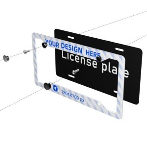 Four-hole license plate frame (one pair) eBaydiy POD