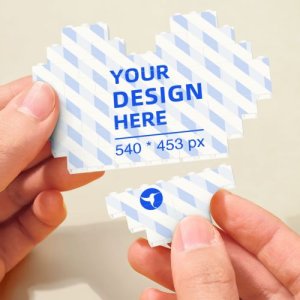Custom Heart Shaped Puzzle Blocks – Perfect for DIY Crafts and Gifts
