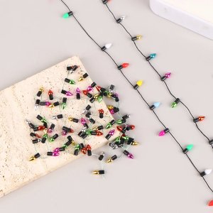 1m 1:12 1 String Of Fake Lights Christmas Good Decoration Dollhouse Miniature Mini Furniture Accessories String Lights