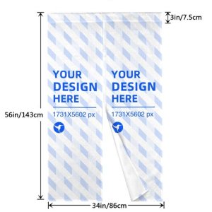 Door curtain 34x56in (two pieces are the same) eBaydiy POD