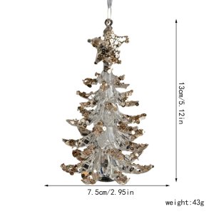 Acrylic Snowflake Hanging Ornaments Christmas Tree Decorations 2025 Winter Diy Ornaments Decorative Christmas Supplies новый год