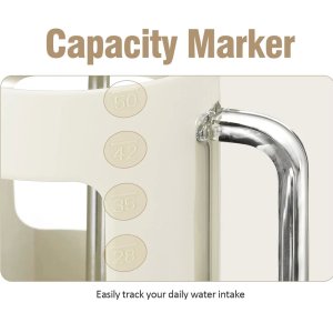 50OZ Large Glass Tumbler with Straw and Handle Glass Water Bottle Coffee Cup Reusable with Silicone Protective Sleeve Bamboo Lid