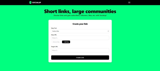 SocialUp v1.0 - Monetized Social Unlock Link