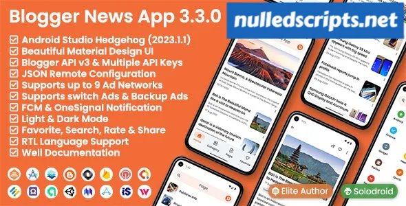 Blogger News App v3.4.0 - Blogger API - Android - CodeCanyon Null