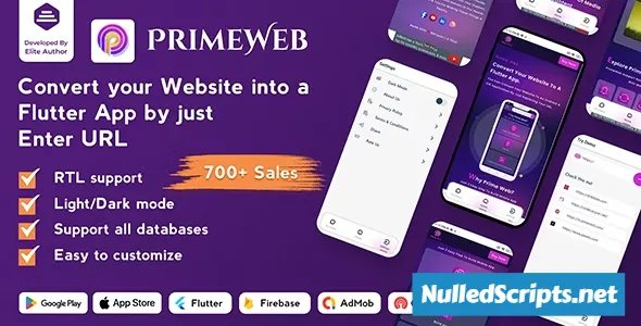 Prime Web - Convert Website to a Flutter App - v2.0.1 - Android - CodeCanyon Null
