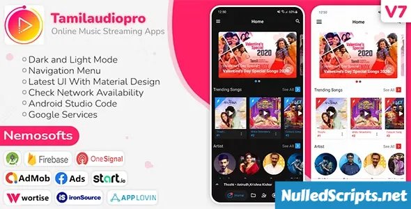 Tamilaudiopro - Online Music Streaming Apps - v9.3 - Android - CodeCanyon Null