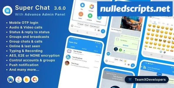 Super Chat - Android Chatting App with Group Chats and Voice/Video Calls - Whatsapp Clone - v3.6.1 - Android - CodeCanyon Null