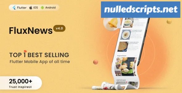 FluxNews - Flutter mobile app for Wordpress - v4.1.1 - Android - CodeCanyon Null