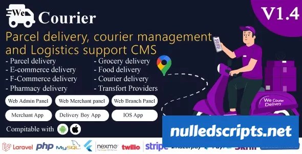 We Courier v1.3 - Courier and logistics management CMS with Merchant, Delivery app - Android - CodeCanyon Null