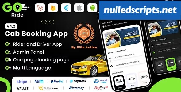 GORIDE v2.0 - InDriver Clone - Flutter Complete Taxi Booking Solution with Bidding Option - Android - CodeCanyon Null