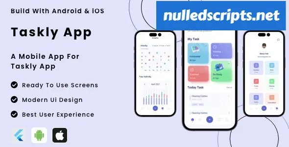 Taskly App v1.0 - Flutter Mobile App Template - Android - CodeCanyon Null