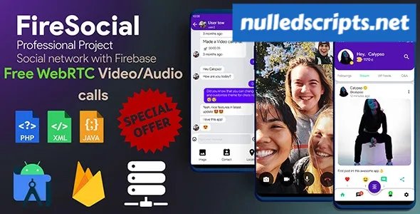 FireSocial v1.8 - Firebase Social Network - Android - CodeCanyon Null
