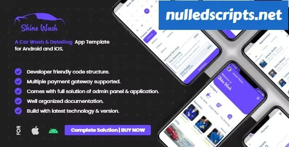 Car Wash Booking System with mobile apps android | Ios | Flutter v2.2 - nulled - Android - CodeCanyon Null