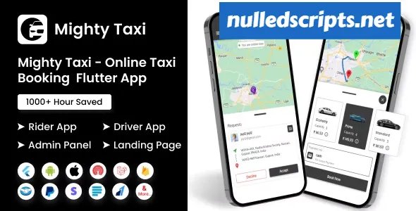 MightyTaxi v10.0 - Flutter Online Taxi Booking Full Solution - Android - CodeCanyon Null