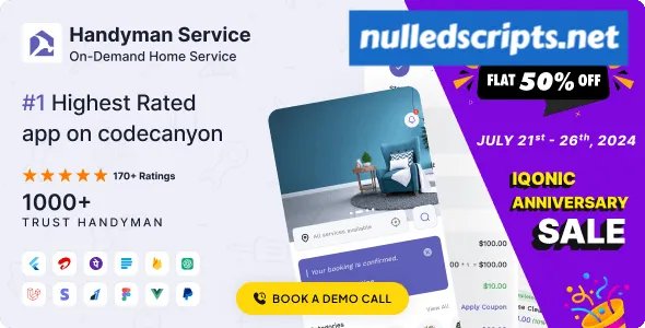 Handyman Service v9.1.0 - Flutter On-Demand Home Services App with Complete Solution - Android - CodeCanyon Null