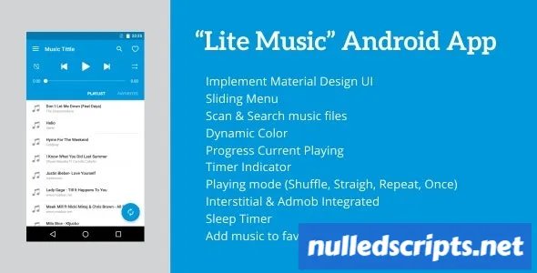 Lite Music v5.1 - Android Music Player - Android - CodeCanyon Null