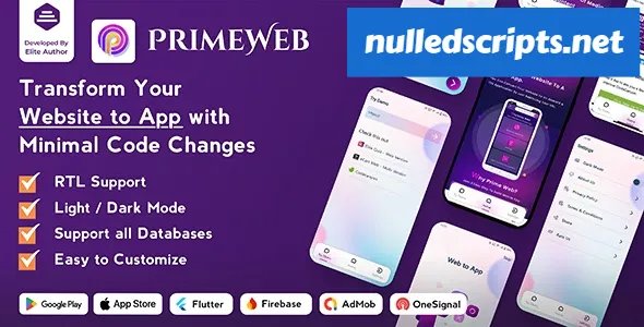 Prime Web v1.0.10 - Convert Website to a Flutter App | Web View App | Web to App - Android - CodeCanyon Null
