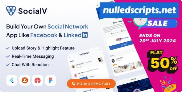 SocialV v5.12.0 - Social Network Flutter App with BuddyPress (WordPress) Backend - Android - CodeCanyon Null