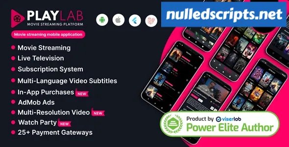 PlayLab v2.1 - Cross Platform on Demand Movie Streaming Mobile Application - Android - CodeCanyon Null