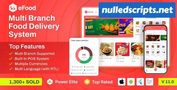 eFood v10.0 - Food Delivery App with Laravel Admin Panel + Delivery Man App - nulled - Android - CodeCanyon Null
