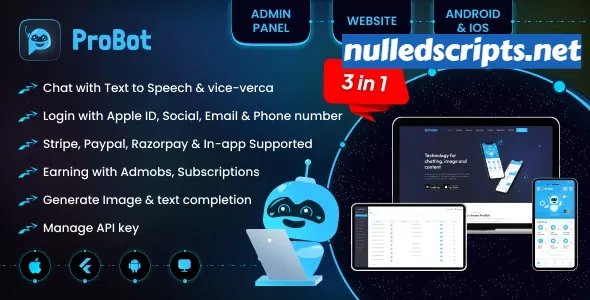 ProBot v2.0.1 - Open AI Chat, Writing Assistant & Image Generator - Android - CodeCanyon Null