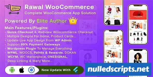 Rawal v3.1.1 - Ionic Woocommerce & Flutter Woocommerce Full Mobile Application Solution with Setting Plugin - Android - CodeCanyon Null