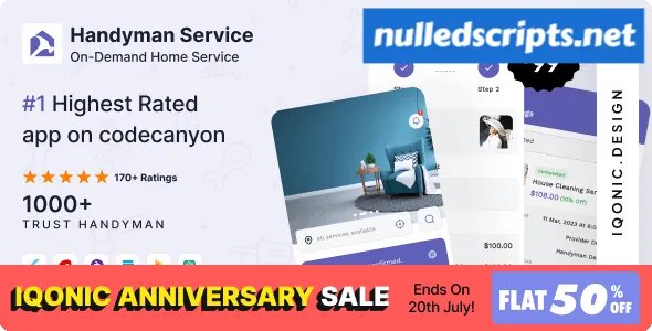 Handyman Service 8.1.0 - Flutter On-Demand Home Services App with Complete Solution - Android - CodeCanyon Null