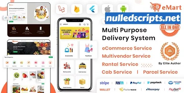 eMart v2.1.1 - Multivendor Food, eCommerce, Parcel, Taxi booking, Car Rental App with Admin and Website - Android - CodeCanyon Null
